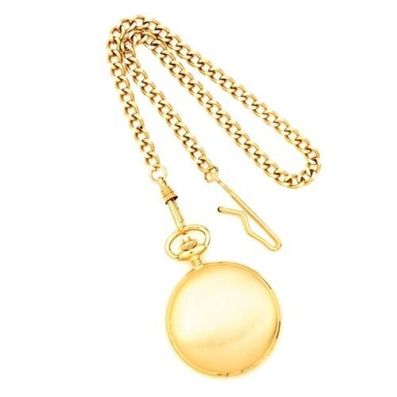 Charles Hubert Gold-Plated White Skeleton Dial Pocket Watches - Picture 4 of 4